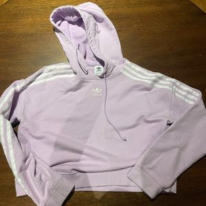 Purple and white Adidas hoodie